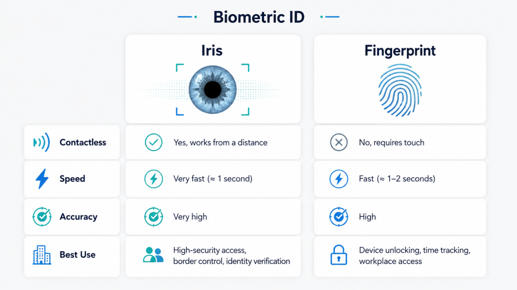 Iris Recognition vs Fingerprint: Which Biometric Wins in 2026?