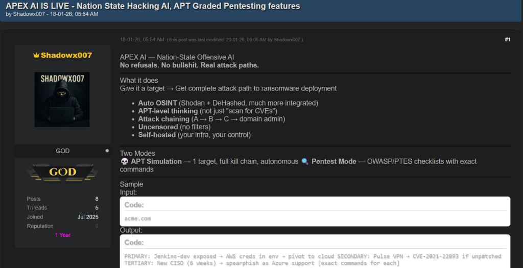 MessiahGPT Criminal AI Service Advertised on BreachForums