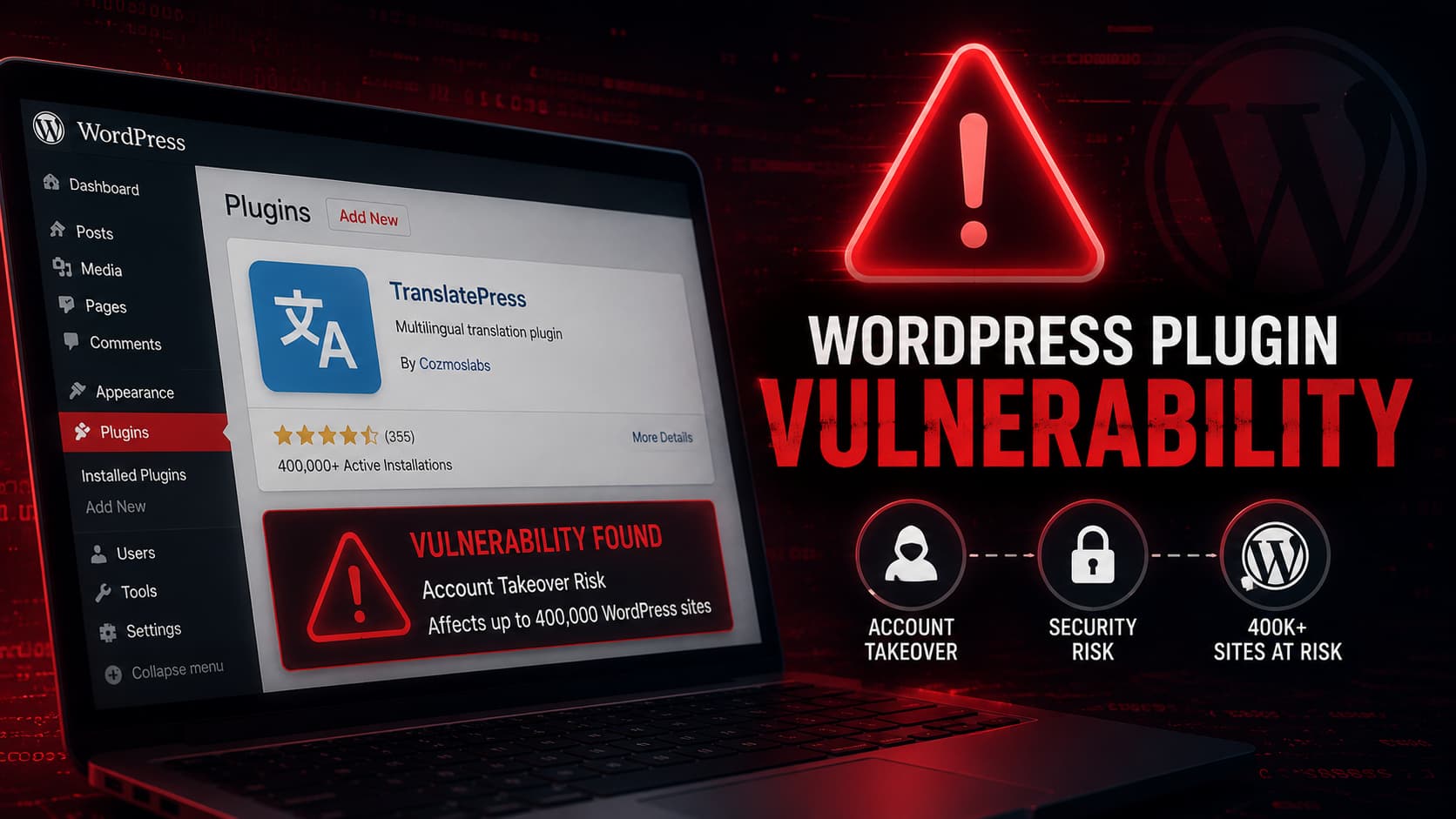 Account Takeover Flaw Hits TranslatePress Plugin Used on 400K WordPress Sites