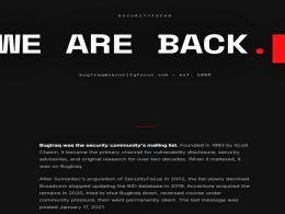 Bugtraq Is Back: The Original Full Disclosure Mailing List Is Live Again