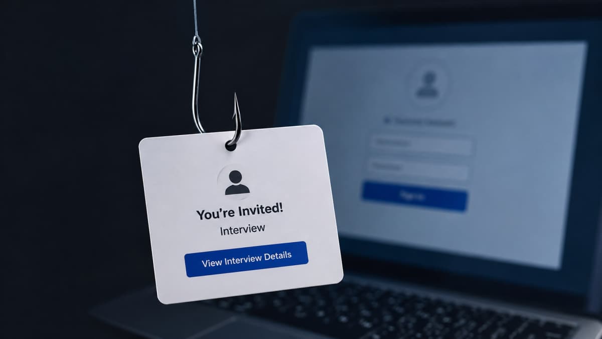 RecruitTrap Scam Uses Fake Interview Invites to Steal Corporate Logins