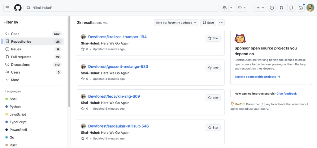 Shai-Hulud npm Worm Returns, Poisoning Over 1,280 npm Packages
