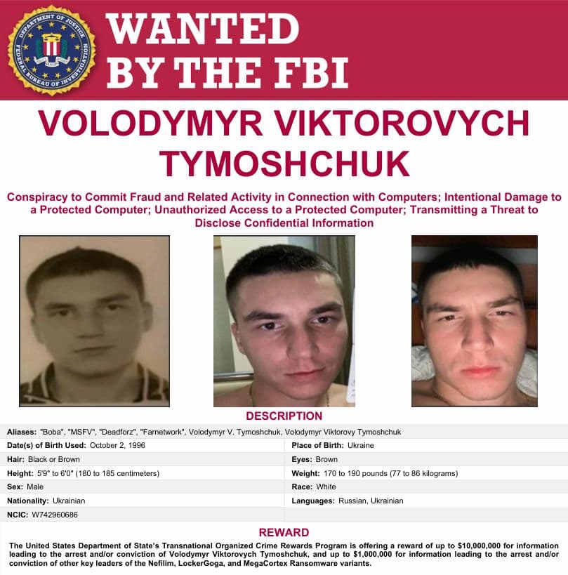 Ukrainian Nefilim and Hive Affiliate Artem Stryzhak Jailed for 70 Months