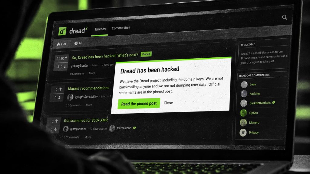 Dread Dark Web Forum Hijacked, Operators Claim Control of Domain Keys