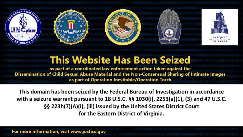 FBI, French Police Seize Domains in CSAM and Image-Abuse Case